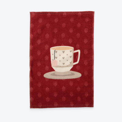 ΠΟΤΗΡΟΠΑΝΟ ΒΕΛΟΥΤΕ CUP OF TEA 40Χ60 NEF-NEF HOMEWARE BORDO
