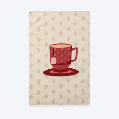 ΠΟΤΗΡΟΠΑΝΟ ΒΕΛΟΥΤΕ CUP OF TEA 40Χ60 NEF-NEF HOMEWARE ECRU