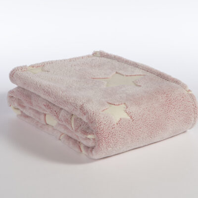 ΒΡΕΦΙΚΗ ΚΟΥΒΕΡΤΑ ΚΟΥΝΙΑΣ STARLIGHT 110X150 NEF-NEF HOMEWARE PINK
