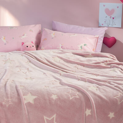 ΠΑΙΔΙΚΗ ΚΟΥΒΕΡΤΑ ΜΟΝΗ STARLIGHT 160X220 NEF-NEF HOMEWARE PINK