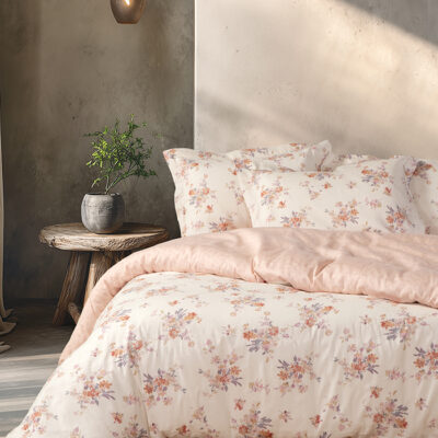 ΣΕΤ ΣΕΝΤΟΝΙΑ ΥΠΕΡΔΙΠΛΑ LEFEBR 240Χ270 NEF-NEF HOMEWARE ECRU/ROSE