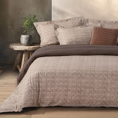 ΣΕΤ ΠΑΠΛΩΜΑΤΟΘΗΚΗ ΥΠΕΡΔΙΠΛΗ CARDYNAL 240Χ230 NEF-NEF HOMEWARE BEIGE/GREY