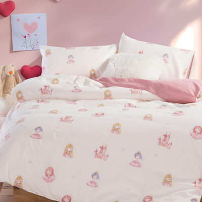 ΠΑΙΔΙΚΗ ΣΕΤ ΠΑΠΛΩΜΑΤΟΘΗΚΗ ΜΟΝΗ OUR PRINCESS 160Χ240 NEF-NEF HOMEWARE CREAM