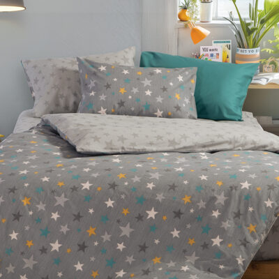 ΠΑΙΔΙΚΗ ΣΕΤ ΠΑΠΛΩΜΑΤΟΘΗΚΗ ΜΟΝΗ STARS ABOVE 160Χ240 NEF-NEF HOMEWARE GREY