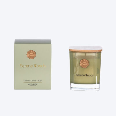 ΑΡΩΜΑΤΙΚΟ ΚΕΡΙ SERENE WOOD 180gr NEF-NEF HOMEWARE GREEN