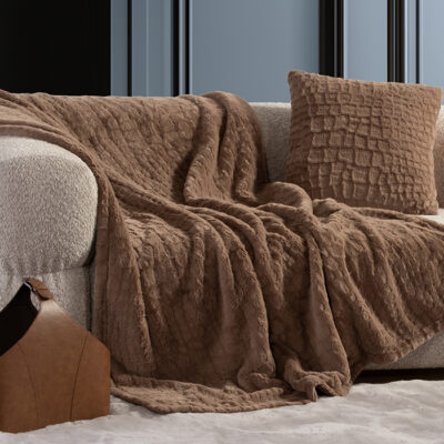 ΡΙΧΤΑΡΙ ΠΟΛΥΘΡΟΝΑΣ MENTOR 130X180 NEF-NEF HOMEWARE MOCCA