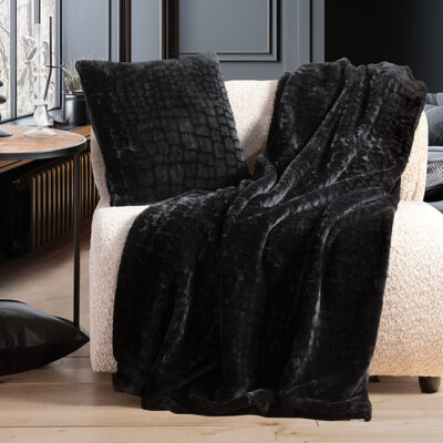 ΡΙΧΤΑΡΙ ΠΟΛΥΘΡΟΝΑΣ MENTOR 130X180 NEF-NEF HOMEWARE BLACK