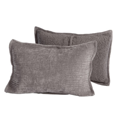 ΜΑΞΙΛΑΡΟΘΗΚΗ ELEMENTS-BRAVE ΣΕΤ 2 ΤΜΧ 52Χ72 NEF-NEF HOMEWARE GREY