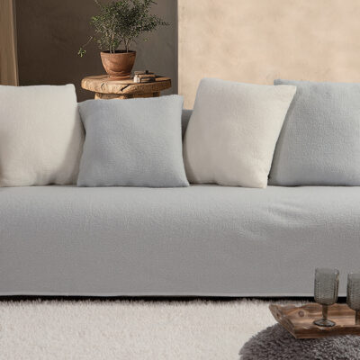 ΡΙΧΤΑΡΙ ΤΡΙΘΕΣΙΟΥ ΚΑΝΑΠΕ BREDA 180Χ300 NEF-NEF HOMEWARE SILVER