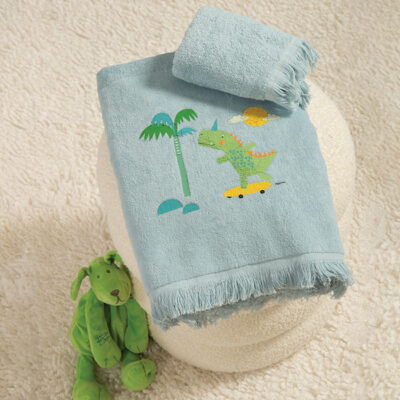 ΠΑΙΔΙΚΕΣ ΠΕΤΣΕΤΕΣ ΣΕΤ 2TMX DINOS ON WHEELS NEF-NEF HOMEWARE BLUE
