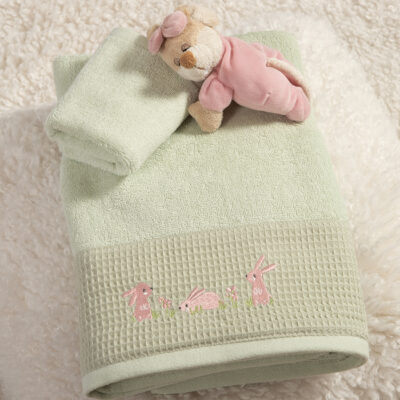 ΒΡΕΦΙΚΕΣ ΠΕΤΣΕΤΕΣ ΣΕΤ 2TMX COUNTRY BUNNY NEF-NEF HOMEWARE MINT