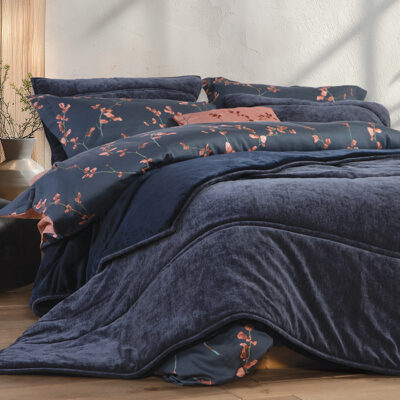 ΚΟΥΒΕΡΤΟΠΑΠΛΩΜΑ ΥΠΕΡΔΙΠΛΟ VANIA 240Χ220 NEF-NEF HOMEWARE BLUE/BLACK