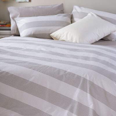 ΣΕΤ ΠΑΠΛΩΜΑΤΟΘΗΚΗ ΥΠΕΡΔΙΠΛΗ CASUAL STRIPE 240Χ230 NEF-NEF HOMEWARE ECRU