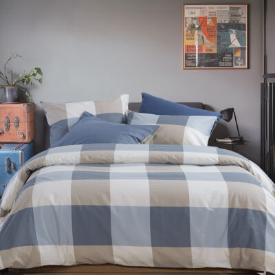 ΣΕΤ ΠΑΠΛΩΜΑΤΟΘΗΚΗ ΜΟΝΗ CASUAL CHECK 170Χ240 NEF-NEF HOMEWARE DENIM