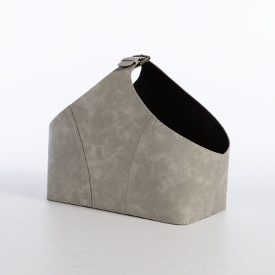 ΚΑΛΑΘΙ LETHAL 30X20X32 ΜΕ ΥΦΗ ΔΕΡΜΑΤΟΣ NEF-NEF HOMEWARE GREY