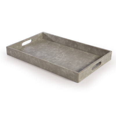 ΔΙΣΚΟΣ LETHAL 30X50Χ5 ΜΕ ΥΦΗ ΔΕΡΜΑΤΟΣ NEF-NEF HOMEWARE GREY