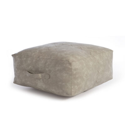 ΔΙΑΚΟΣΜΗΤΙΚΟ ΠΟΥΦ LETHAL 50X50X25 ΜΕ ΥΦΗ ΔΕΡΜΑΤΟΣ NEF-NEF HOMEWARE GREY