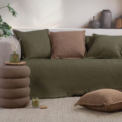 ΡΙΧΤΑΡΙ ΤΡΙΘΕΣΙΟΥ ΚΑΝΑΠΕ BROOKLYN 25 170X300 NEF-NEF HOMEWARE GREEN