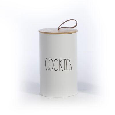 ΔΟΧΕΙΟ ΓΙΑ ΜΠΙΣΚΟΤΑ COOKIES 12Χ12Χ20 NEF-NEF HOMEWARE WHITE