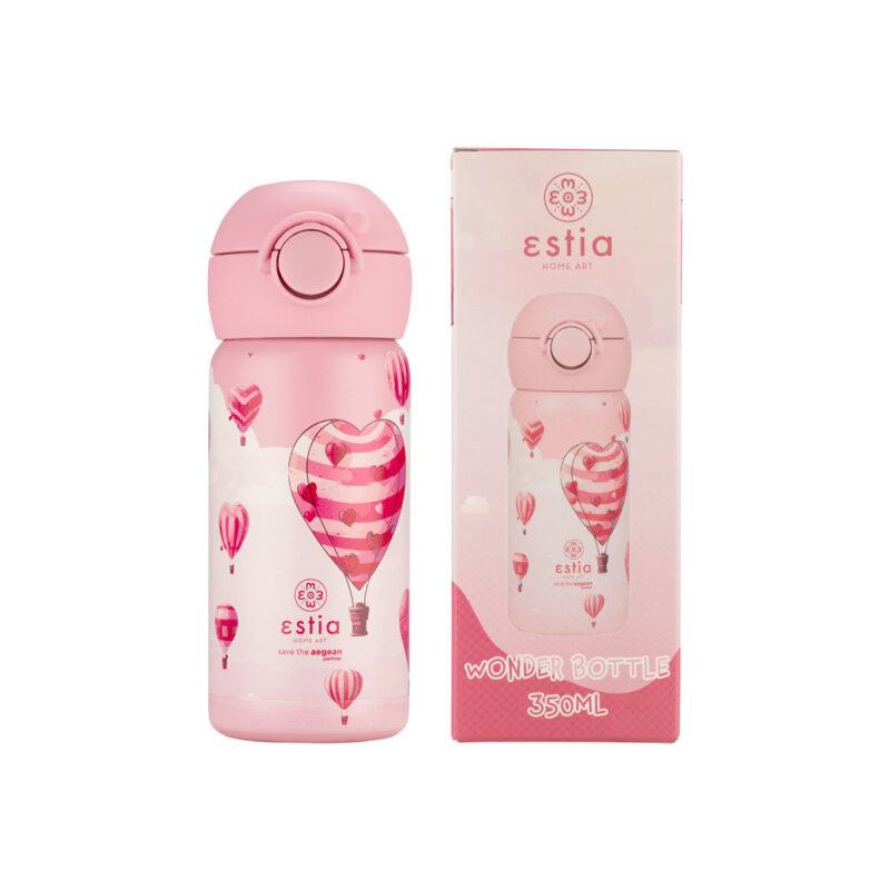 ESTIA HOME ART ΘΕΡΜΟΣ ΠΑΙΔΙΚΟ WONDER BOTTLE SAVE THE AEGEAN 350ml LOVE ASCEND