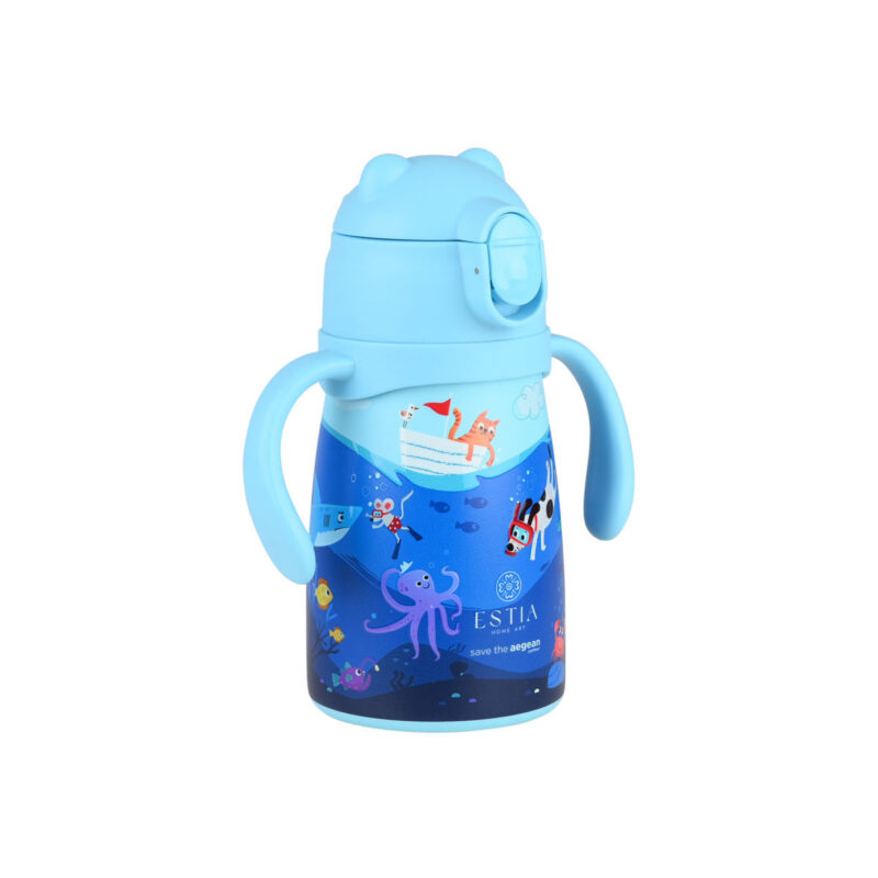 ESTIA HOME ART ΘΕΡΜΟΣ ΠΑΙΔΙΚΟ BUBBLE BOTTLE SAVE THE AEGEAN 300ml OCEAN PLAY - Image 2