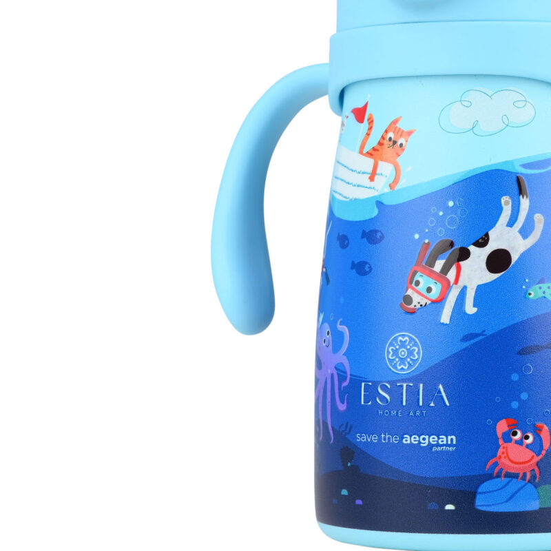 ESTIA HOME ART ΘΕΡΜΟΣ ΠΑΙΔΙΚΟ BUBBLE BOTTLE SAVE THE AEGEAN 300ml OCEAN PLAY - Image 3