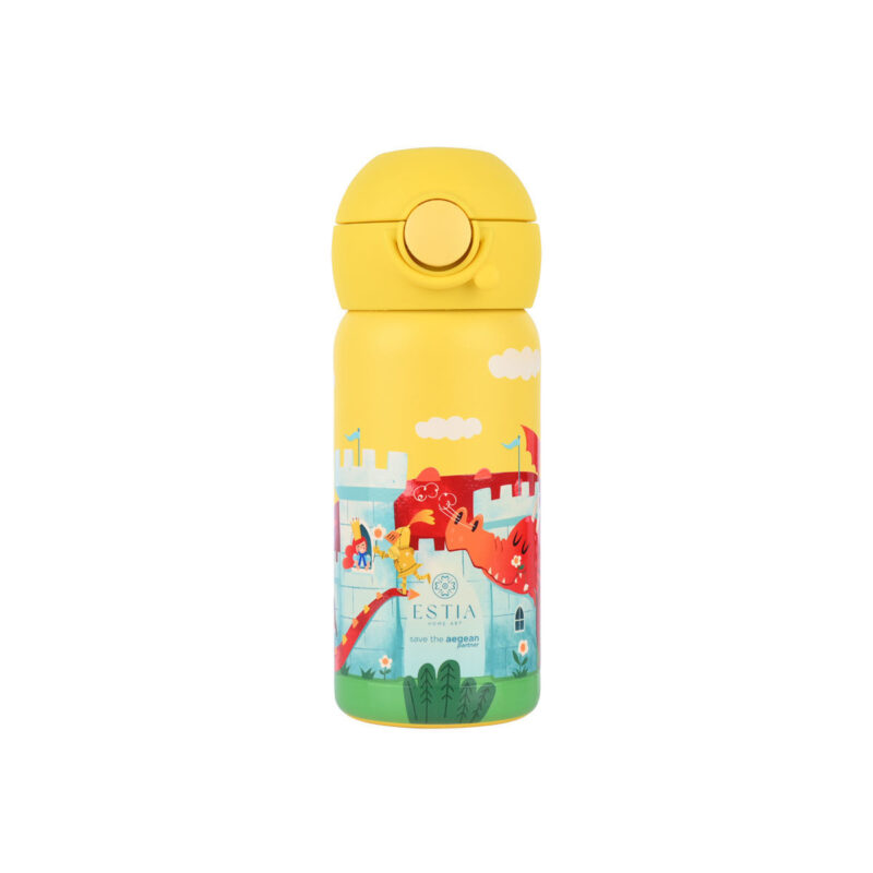 ESTIA HOME ART ΘΕΡΜΟΣ ΠΑΙΔΙΚΟ WONDER BOTTLE SAVE THE AEGEAN 350ml FORTRESS DRAGON