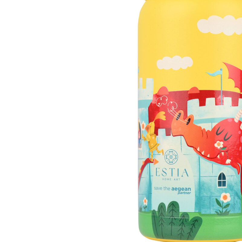 ESTIA HOME ART ΘΕΡΜΟΣ ΠΑΙΔΙΚΟ WONDER BOTTLE SAVE THE AEGEAN 350ml FORTRESS DRAGON - Image 4