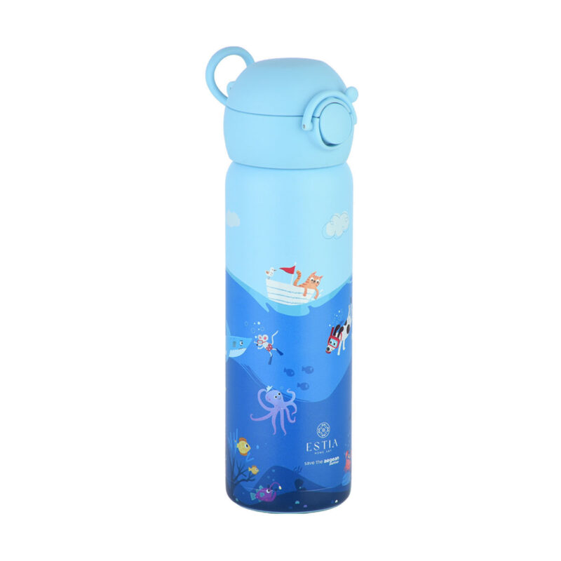 ESTIA HOME ART ΘΕΡΜΟΣ ΠΑΙΔΙΚΟ WONDER BOTTLE SAVE THE AEGEAN 500ml OCEAN PLAY - Image 5