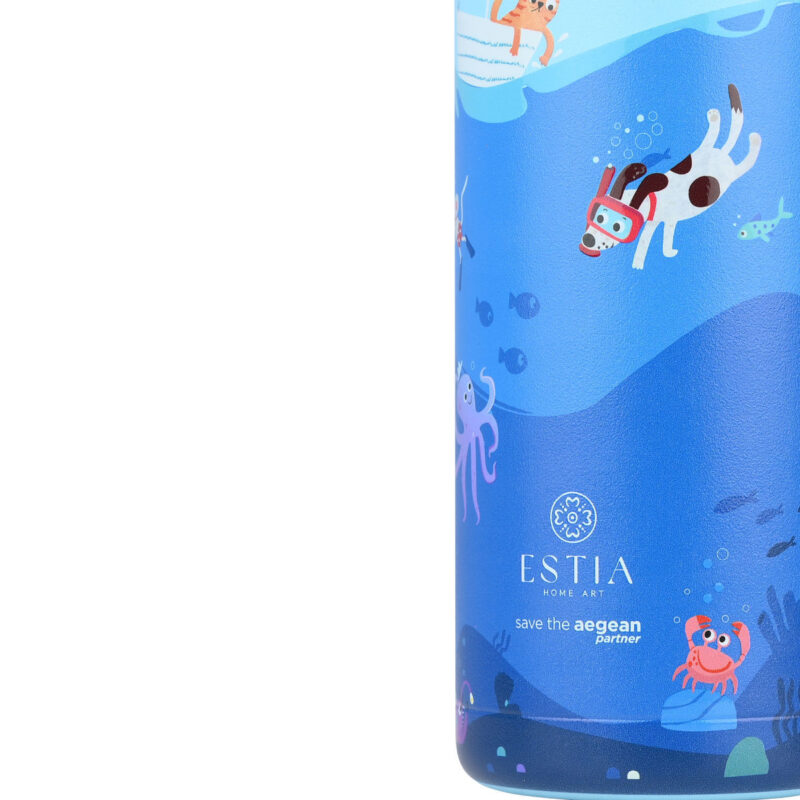 ESTIA HOME ART ΘΕΡΜΟΣ ΠΑΙΔΙΚΟ WONDER BOTTLE SAVE THE AEGEAN 500ml OCEAN PLAY - Image 4