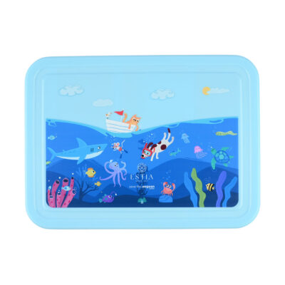 ESTIA HOME ART ΠΑΙΔΙΚΟ ΦΑΓΗΤΟΔΟΧΕΙΟ SAVE THE AEGEAN 1330ml ΜΕ 5 ΘΗΚΕΣ OCEAN PLAY