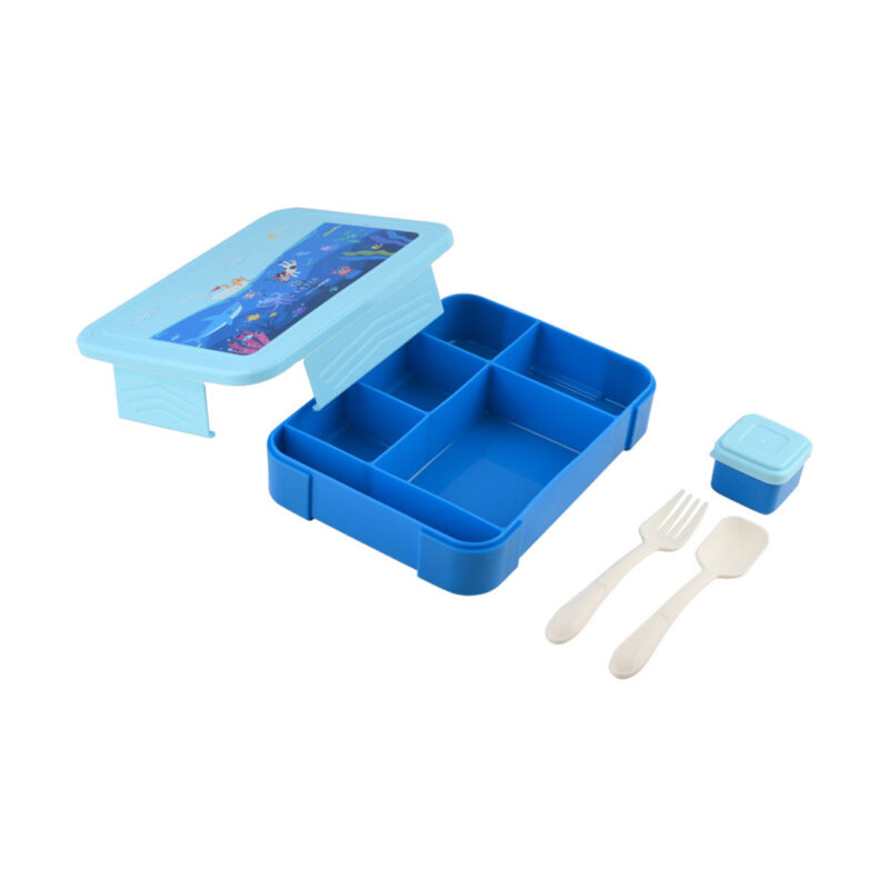 ESTIA HOME ART ΠΑΙΔΙΚΟ ΦΑΓΗΤΟΔΟΧΕΙΟ SAVE THE AEGEAN 1330ml ΜΕ 5 ΘΗΚΕΣ OCEAN PLAY - Image 3