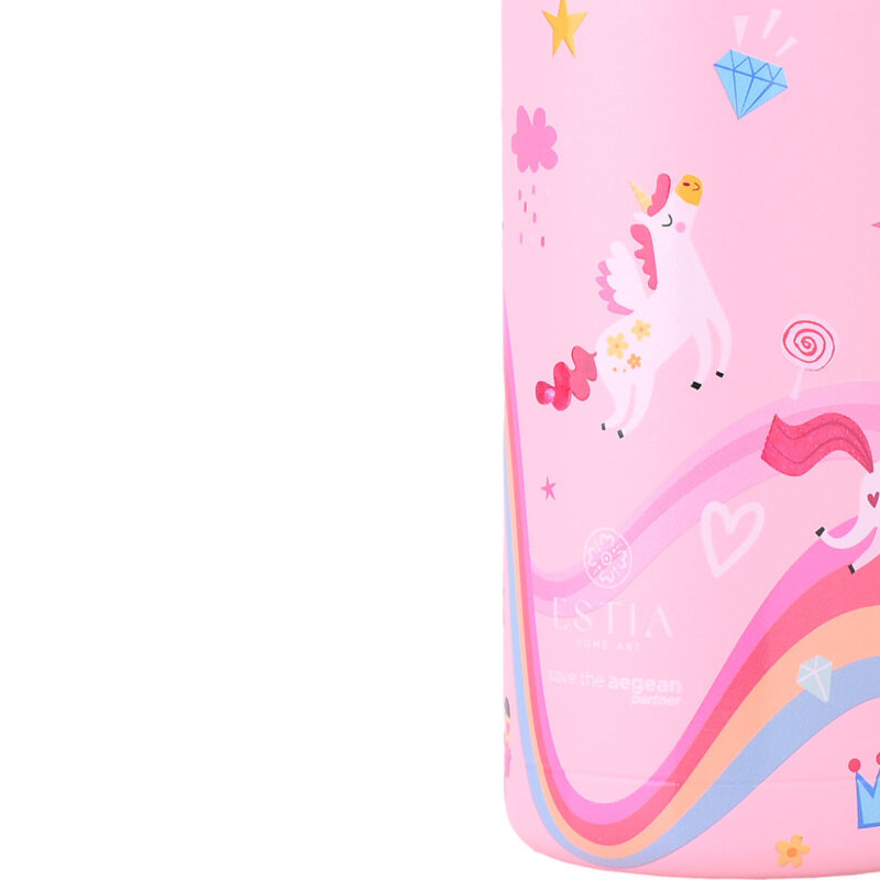 ESTIA HOME ART ΘΕΡΜΟΣ ΠΑΙΔΙΚΟ WONDER BOTTLE SAVE THE AEGEAN 350ml RAINBOW DREAMS - Image 3