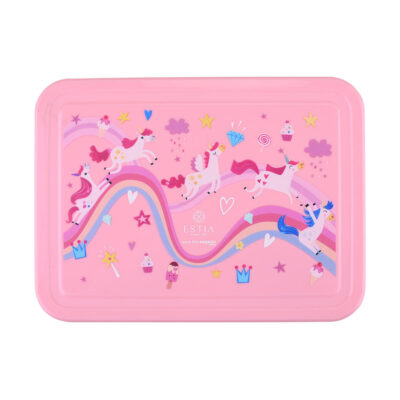 ESTIA HOME ART ΠΑΙΔΙΚΟ ΦΑΓΗΤΟΔΟΧΕΙΟ SAVE THE AEGEAN 1330ml ΜΕ 5 ΘΗΚΕΣ RAINBOW DREAMS