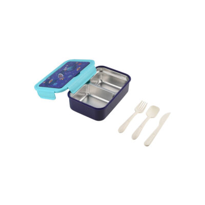 ESTIA HOME ART ΠΑΙΔΙΚΟ ΦΑΓΗΤΟΔΟΧΕΙΟ SAVE THE AEGEAN 900ml ΜΕ 2 ΑΝΟΞ. ΘΗΚΕΣ SOLAR JUMP