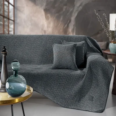 GUY LAROCHE ΡΙΧΤΑΡΙ ΤΕΤΡΑΘΕΣΙΟΥ ΚΑΝΑΠΕ LAMA ANTHRACITE 170X350
