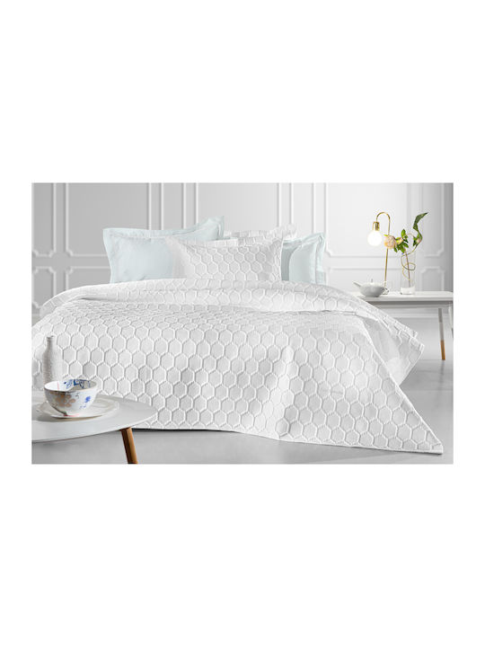 GUY LAROCHE ΣΕΤ ΚΟΥΒΕΡΛΙ ΥΠΕΡΔΙΠΛΟ 240×250 HIVE WHITE - Image 2