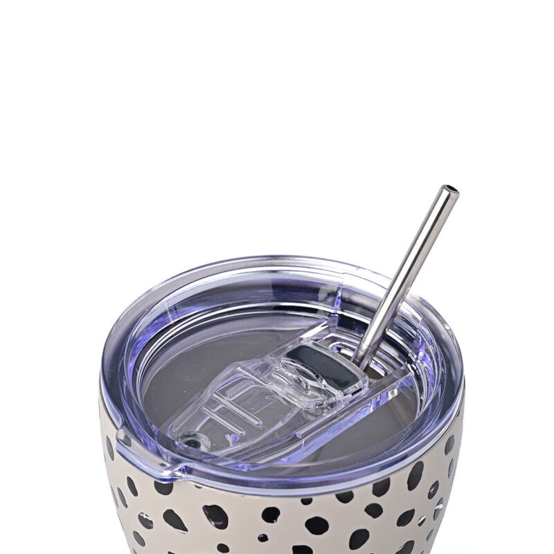 ESTIA HOME ART ΘΕΡΜΟΣ COFFEE MUG SAVE THE AEGEAN 350ml LEOPARD TAUPE - Image 5