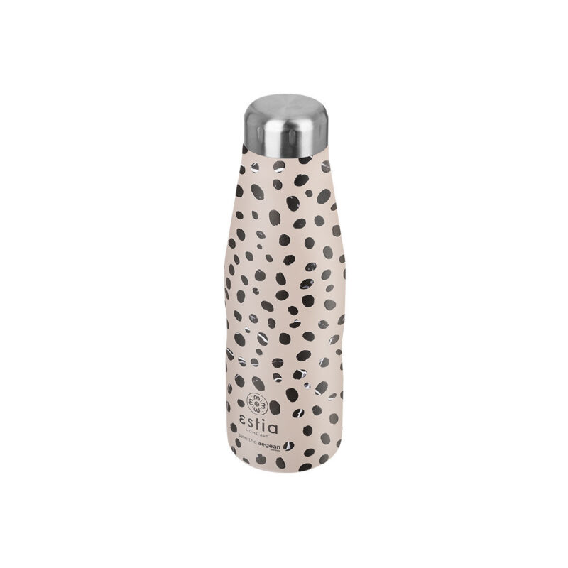 ESTIA HOME ART ΘΕΡΜΟΣ TRAVEL FLASK SAVE THE AEGEAN 500ml LEOPARD TAUPE - Image 2