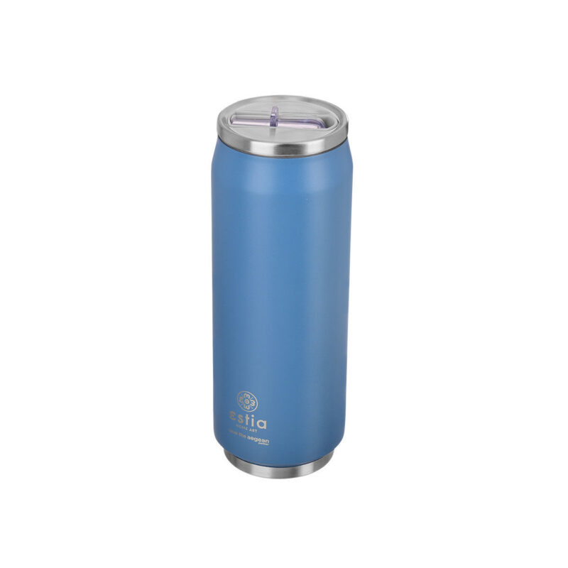 ESTIA HOME ART ΘΕΡΜΟΣ TRAVEL CUP SAVE THE AEGEAN 500ml DENIM BLUE - Image 5