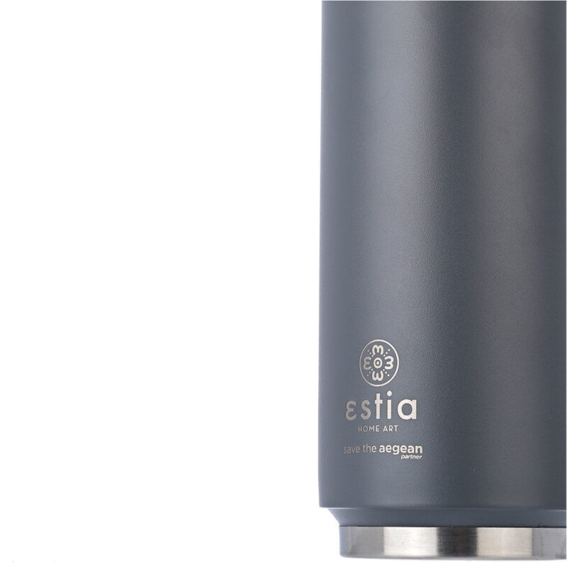ESTIA HOME ART ΘΕΡΜΟΣ TRAVEL CUP SAVE THE AEGEAN 500ml FJORD GREY - Image 4