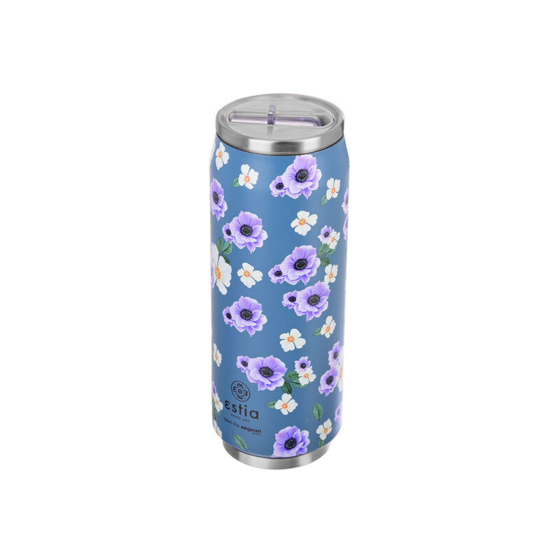 ESTIA HOME ART ΘΕΡΜΟΣ TRAVEL CUP SAVE THE AEGEAN 500ml GARDEN BLUE - Image 4
