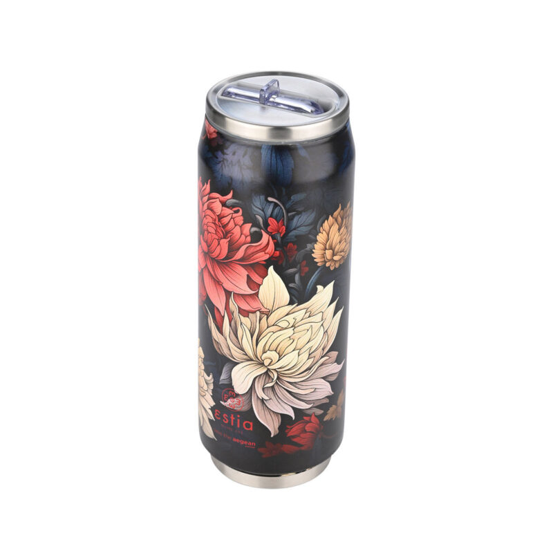 ESTIA HOME ART ΘΕΡΜΟΣ TRAVEL CUP SAVE THE AEGEAN 500ml MIDNIGHT BLOSSOM - Image 4