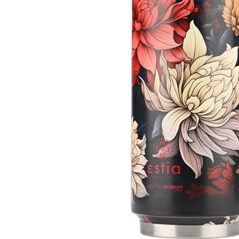 ESTIA HOME ART ΘΕΡΜΟΣ TRAVEL CUP SAVE THE AEGEAN 500ml MIDNIGHT BLOSSOM - Image 5
