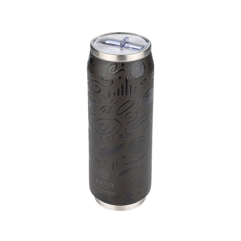 ESTIA HOME ART ΘΕΡΜΟΣ TRAVEL CUP SAVE THE AEGEAN 500ml NOIR ECHO - Image 5