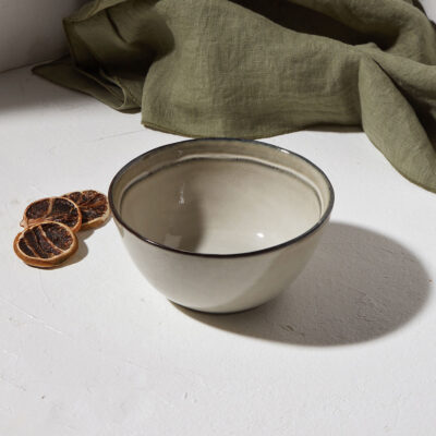 ESTIA HOME ART ΜΠΟΛ DELINE STONEWARE 15cm DOVE
