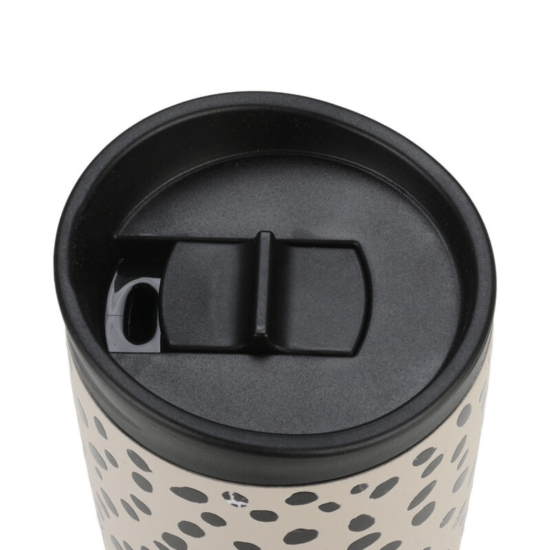 ESTIA HOME ART ΘΕΡΜΟΣ TRAVEL MUG SAVE THE AEGEAN 350ml LEOPARD TAUPE - Image 3