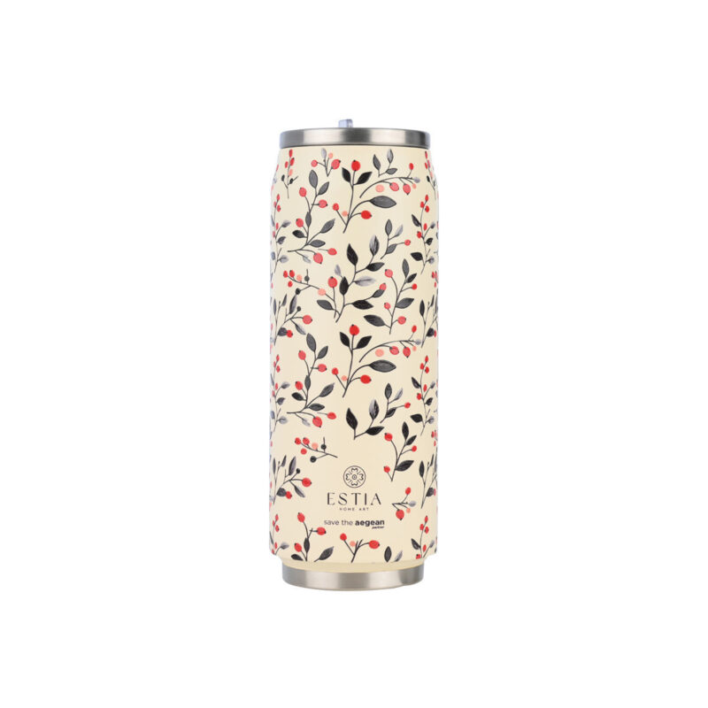 ESTIA HOME ART ΘΕΡΜΟΣ TRAVEL CUP SAVE THE AEGEAN 500ml BLOOM BEIGE