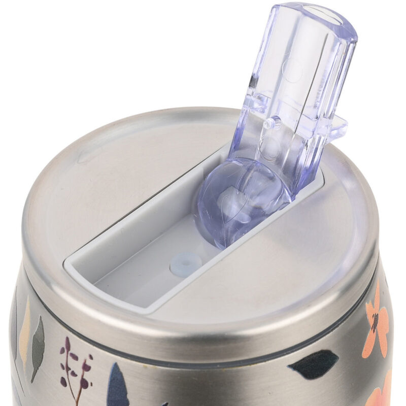 ESTIA HOME ART ΘΕΡΜΟΣ TRAVEL CUP SAVE THE AEGEAN 500ml SILVER BOTANIC - Image 2