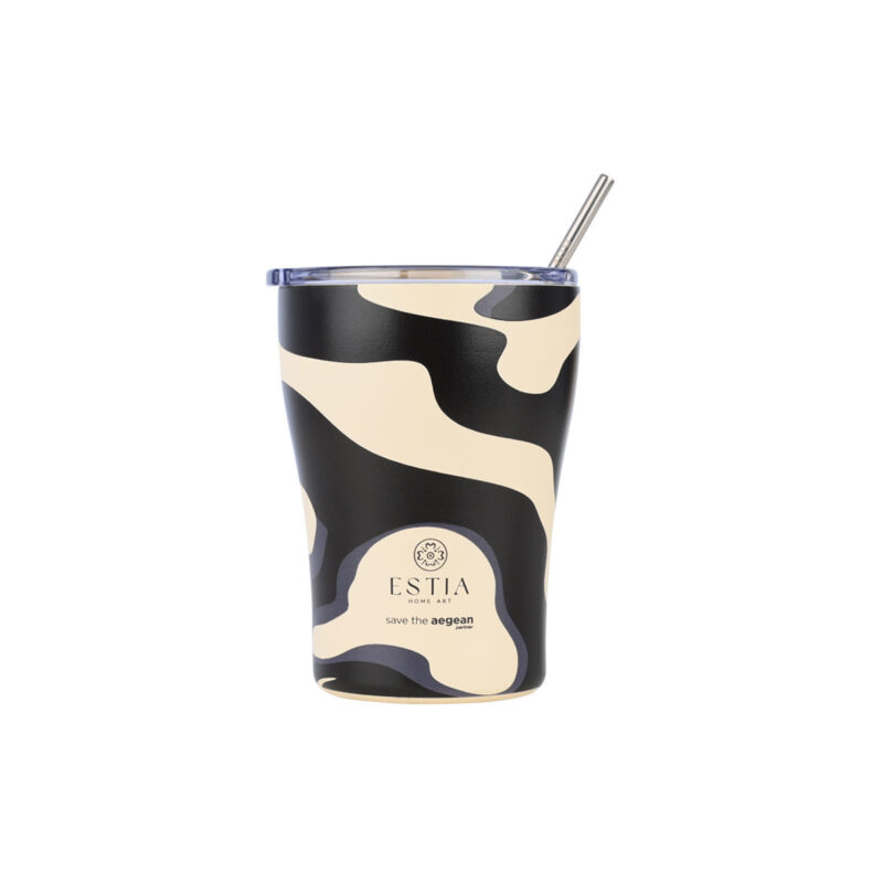ESTIA HOME ART ΘΕΡΜΟΣ COFFEE MUG SAVE THE AEGEAN 350ml BOLD DRIFT